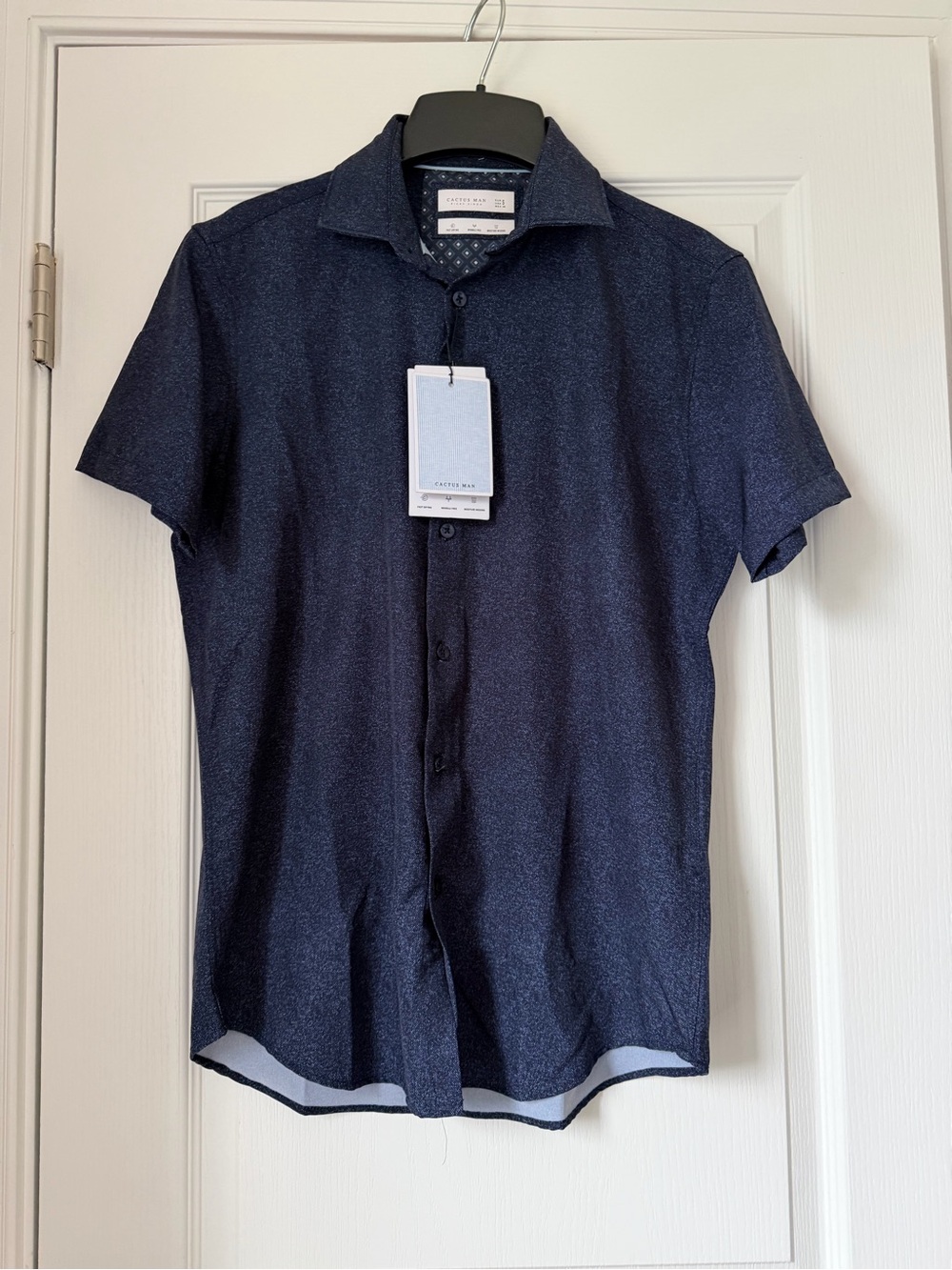 New Men’s Cactus Man Dark Navy Short Sleeve Easy Care Shirt
